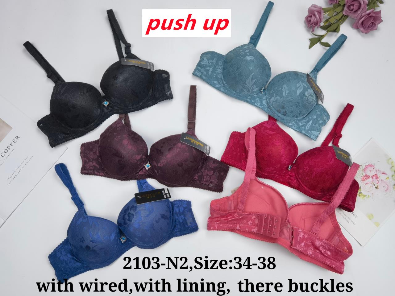 2103 fancy push up bra